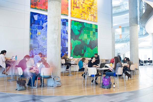 students in chemistry building